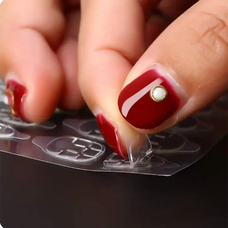 Stickers transparents réutilisables pour faux ongles