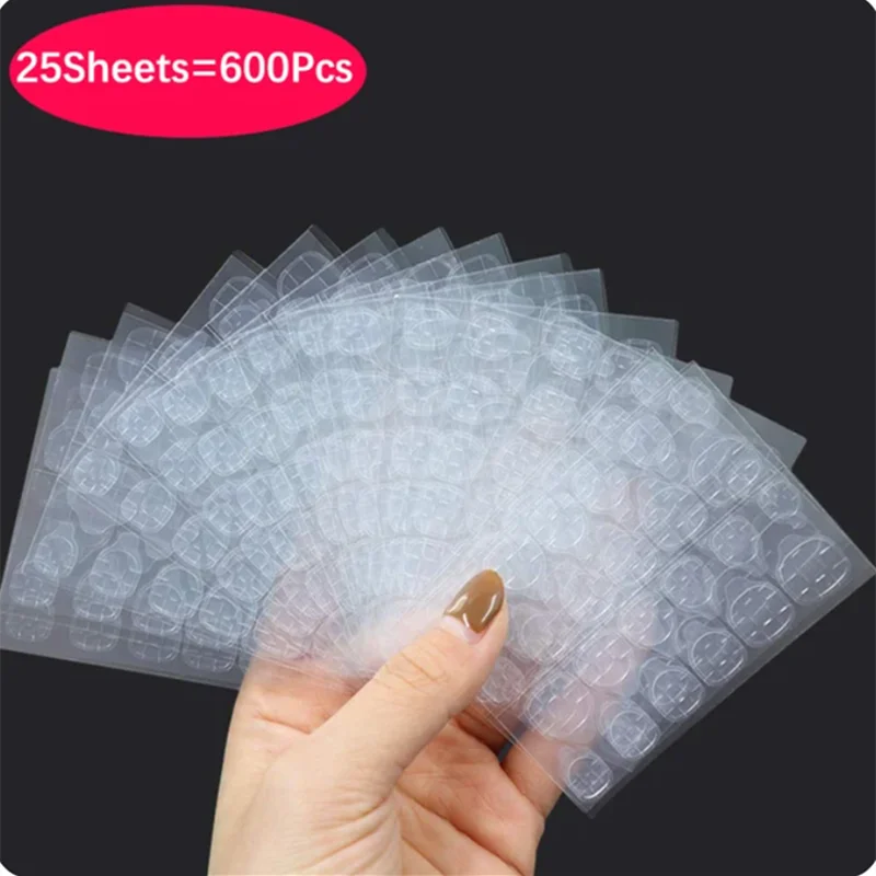 Stickers transparents réutilisables pour faux ongles