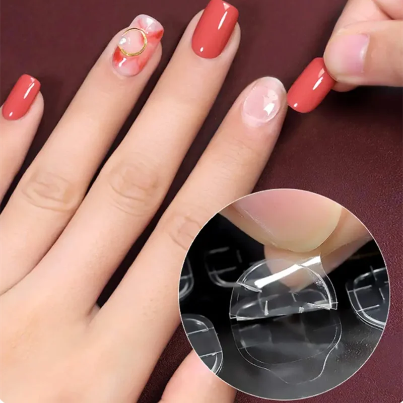 Stickers transparents réutilisables pour faux ongles