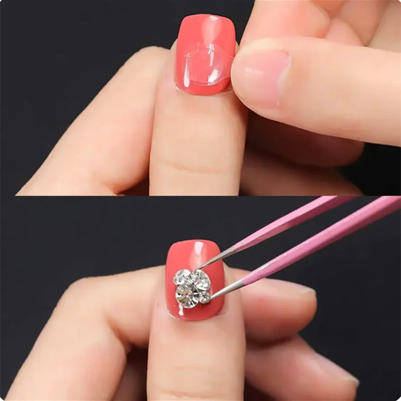 Stickers transparents réutilisables pour faux ongles